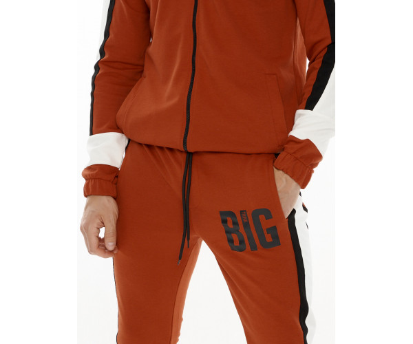 Спортивный костюм трикотажный оранжевого цвета 9156O