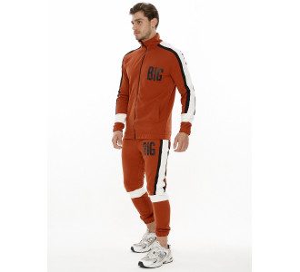 Спортивный костюм трикотажный оранжевого цвета 9156O
