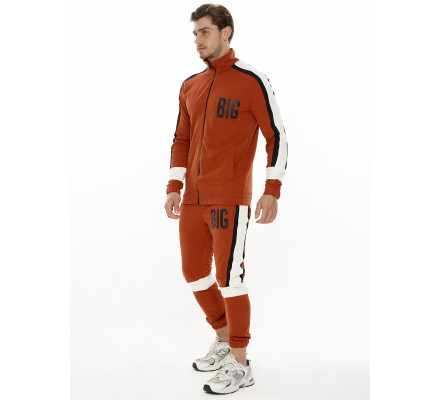 Спортивный костюм трикотажный оранжевого цвета 9156O