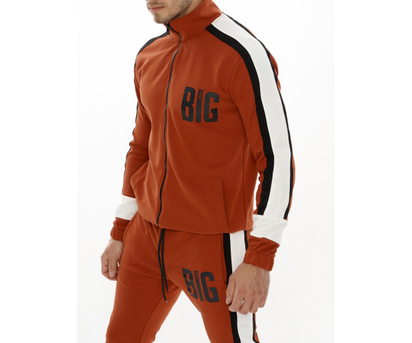Спортивный костюм трикотажный оранжевого цвета 9156O