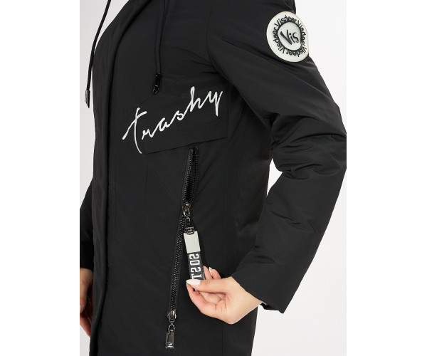 Куртка зимняя черного цвета 72115Ch