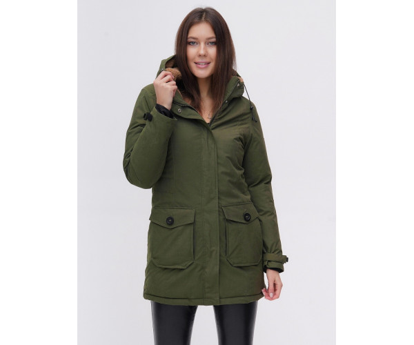 Парка  цвета хаки 2074Kh