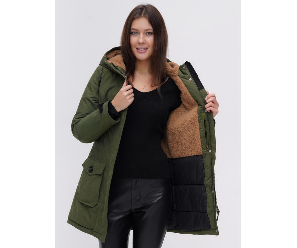 Парка  цвета хаки 2074Kh