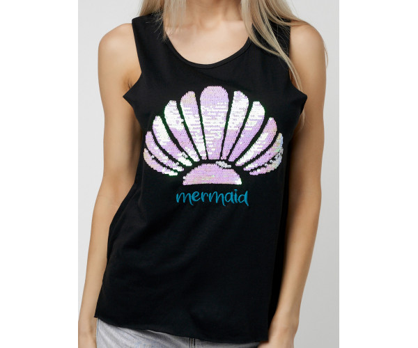 Футболка без рукавов женская черного цвета 8242Ch