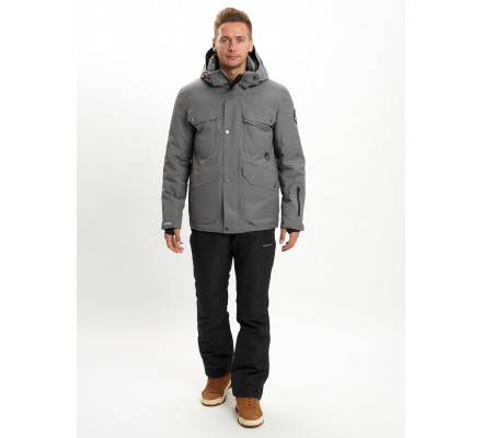 Горнолыжный костюм мужской  серого цвета 02088Sr