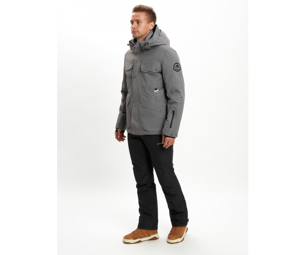 Горнолыжный костюм мужской  серого цвета 02088Sr