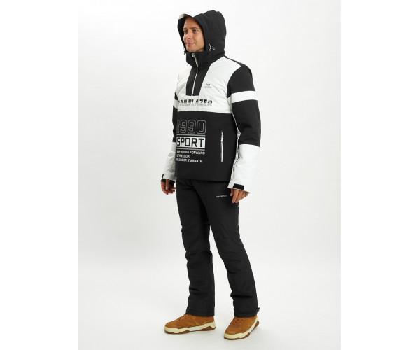 Горнолыжная куртка анорак мужская белого цвета 77024Bl