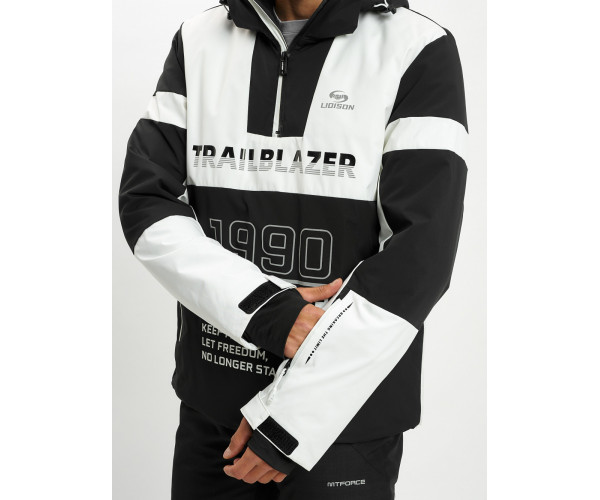 Горнолыжная куртка анорак мужская белого цвета 77024Bl