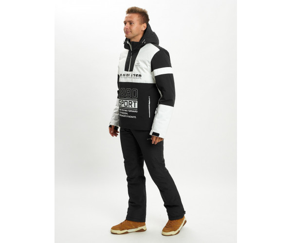 Горнолыжная куртка анорак мужская белого цвета 77024Bl