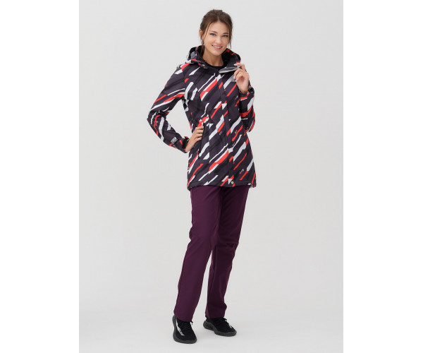 Костюм женский  красного цвета 02037-1Kr