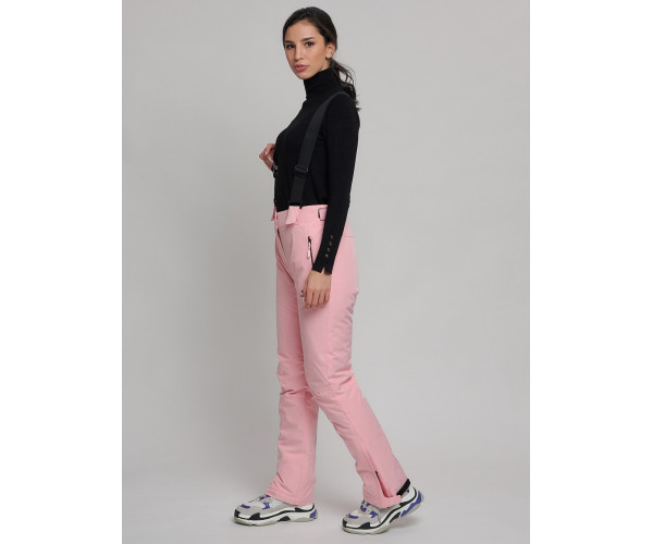 Горнолыжный костюм женский розового цвета 77039R