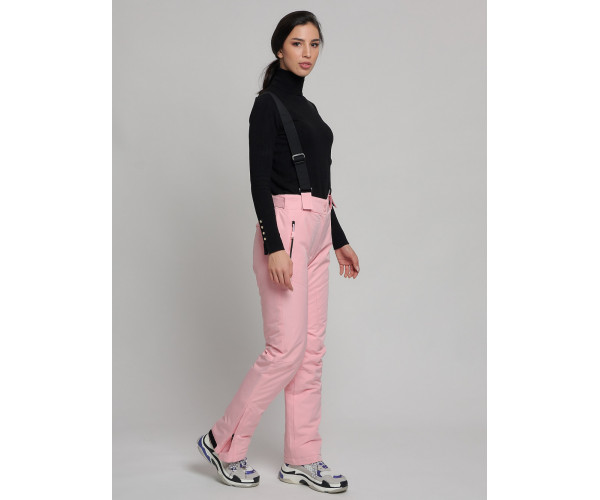 Горнолыжный костюм женский розового цвета 77039R