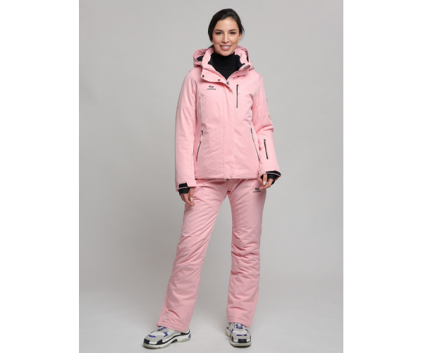 Горнолыжный костюм женский розового цвета 77039R