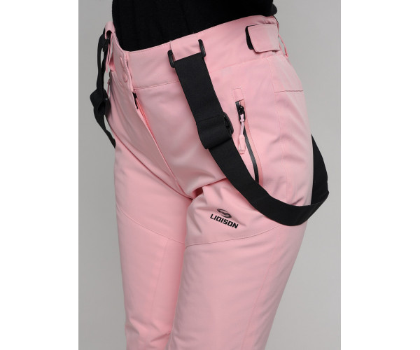 Горнолыжный костюм женский розового цвета 77039R