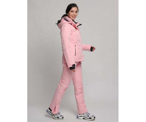 Горнолыжный костюм женский розового цвета 77039R
