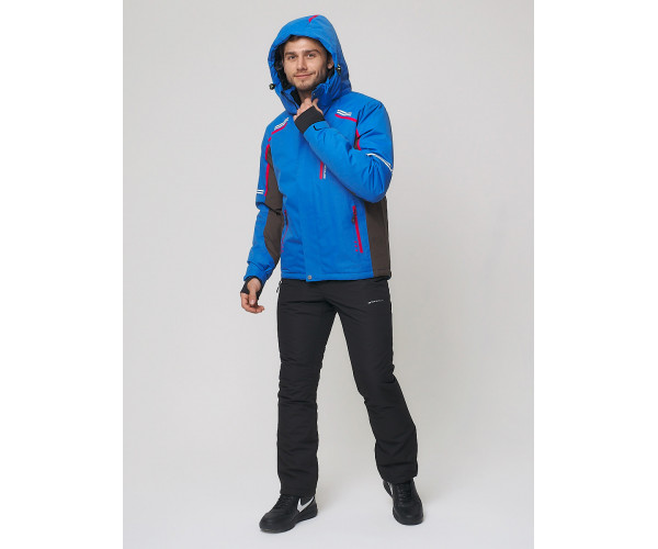 Мужская зимняя горнолыжная куртка  голубого цвета 1971Gl