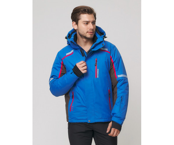 Мужская зимняя горнолыжная куртка  голубого цвета 1971Gl