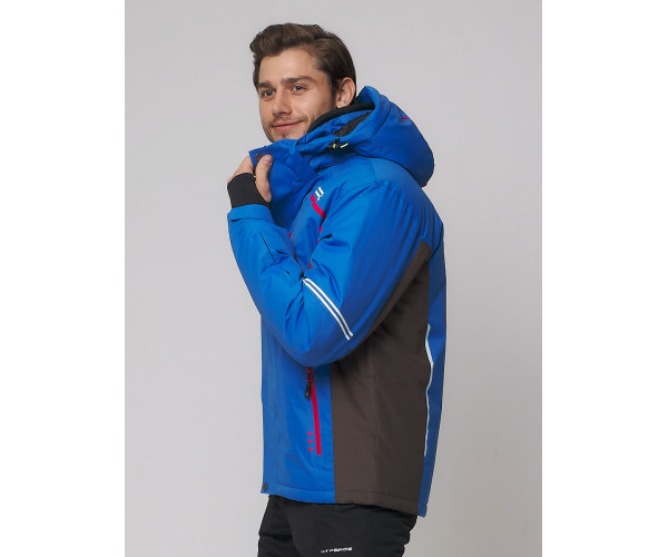 Мужская зимняя горнолыжная куртка  голубого цвета 1971Gl