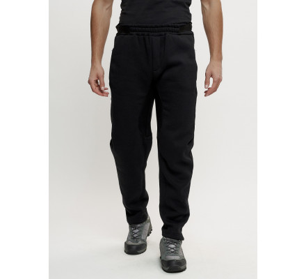 Брюки мужские на флисе зимние черного цвета 1096Ch