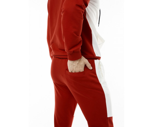 Спортивный костюм трикотажный красного цвета 9150Kr