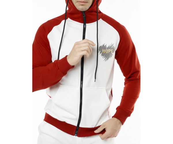 Спортивный костюм трикотажный красного цвета 9150Kr