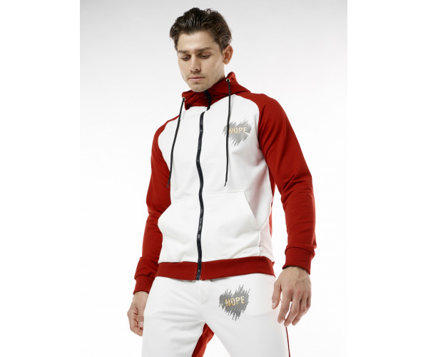 Спортивный костюм трикотажный красного цвета 9150Kr