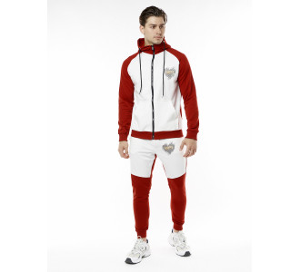 Спортивный костюм трикотажный красного цвета 9150Kr