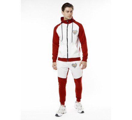 Спортивный костюм трикотажный красного цвета 9150Kr