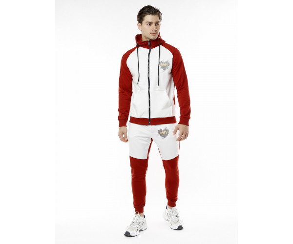 Спортивный костюм трикотажный красного цвета 9150Kr