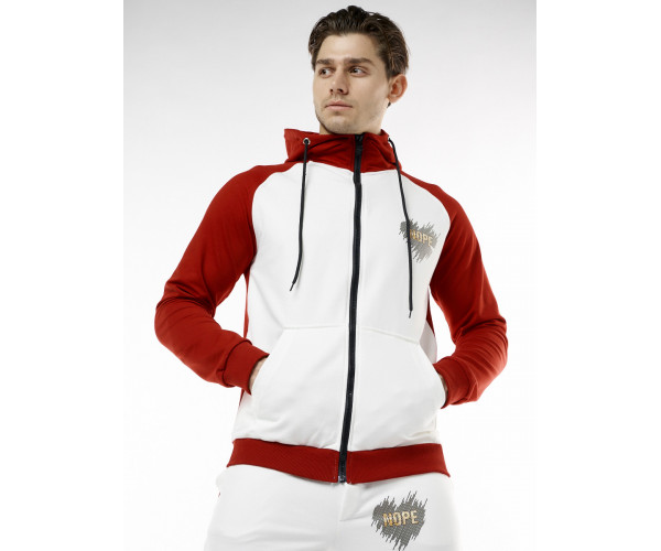 Спортивный костюм трикотажный красного цвета 9150Kr