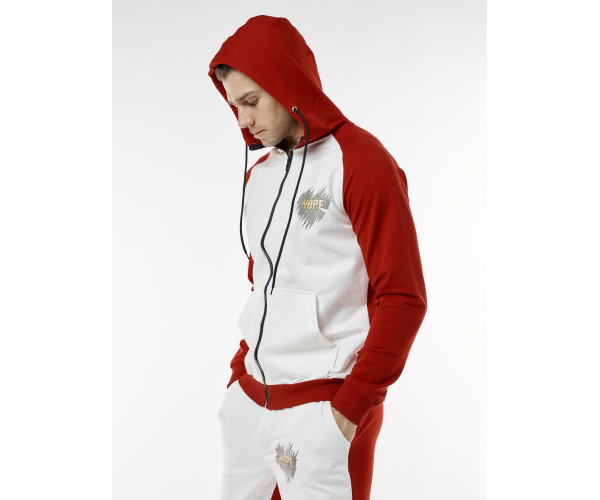 Спортивный костюм трикотажный красного цвета 9150Kr