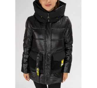 Куртка зимняя черного цвета 7389Ch