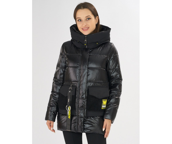 Куртка зимняя черного цвета 7389Ch