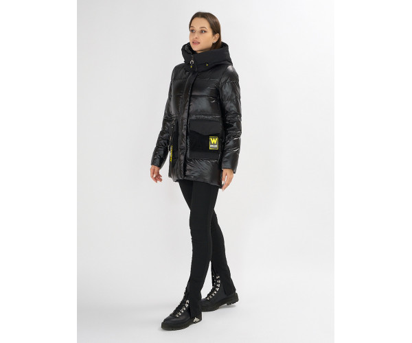Куртка зимняя черного цвета 7389Ch