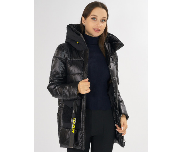 Куртка зимняя черного цвета 7389Ch