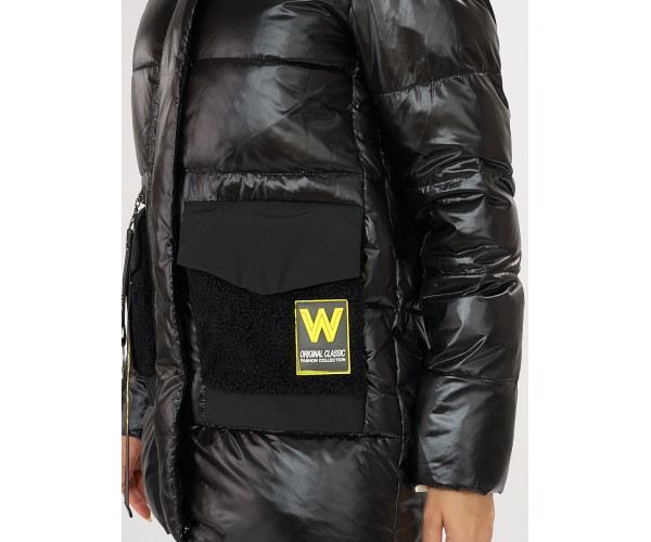 Куртка зимняя черного цвета 7389Ch