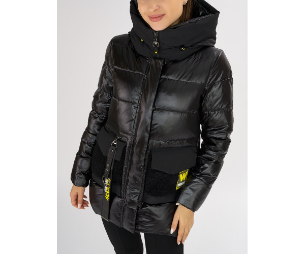 Куртка зимняя черного цвета 7389Ch