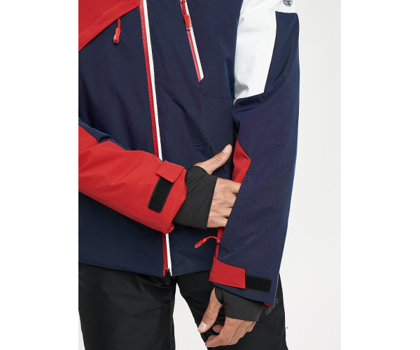 Горнолыжная куртка мужская красного цвета 77019Kr