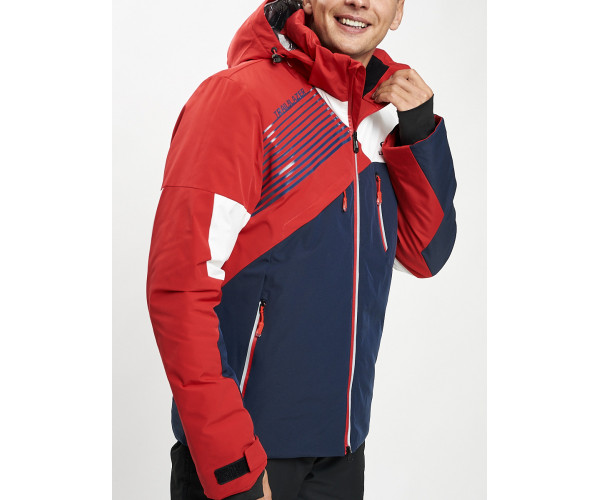 Горнолыжная куртка мужская красного цвета 77019Kr