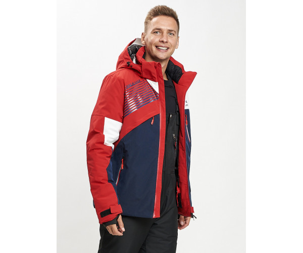 Горнолыжная куртка мужская красного цвета 77019Kr