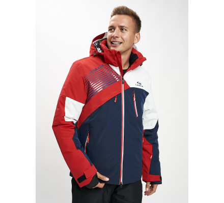 Горнолыжная куртка мужская красного цвета 77019Kr