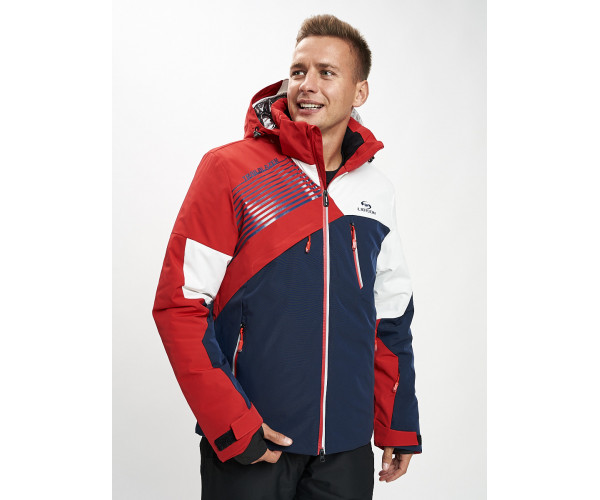 Горнолыжная куртка мужская красного цвета 77019Kr