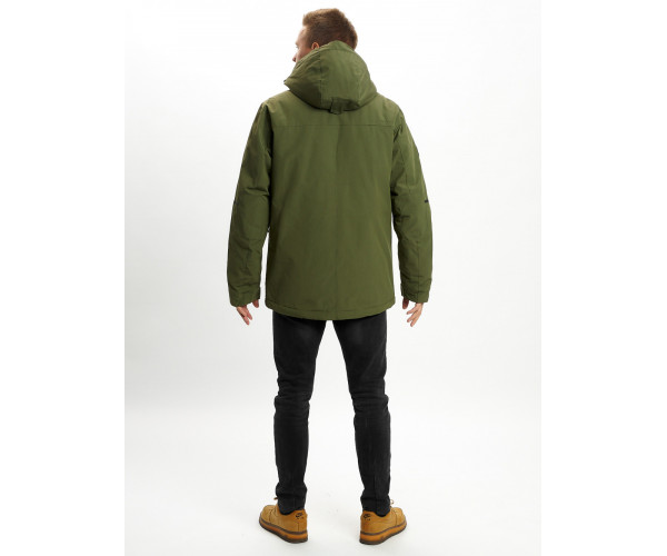 Молодежная зимняя куртка мужская хаки цвета 2159Kh