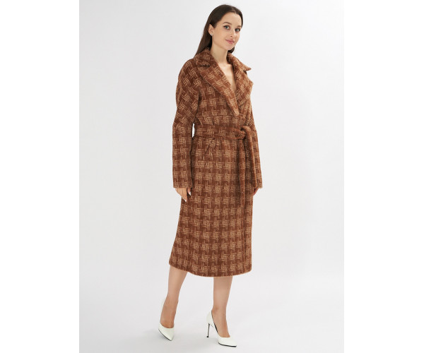 Пальто демисезонное коричневого цвета 4002K