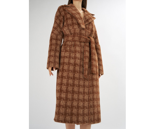 Пальто демисезонное коричневого цвета 4002K