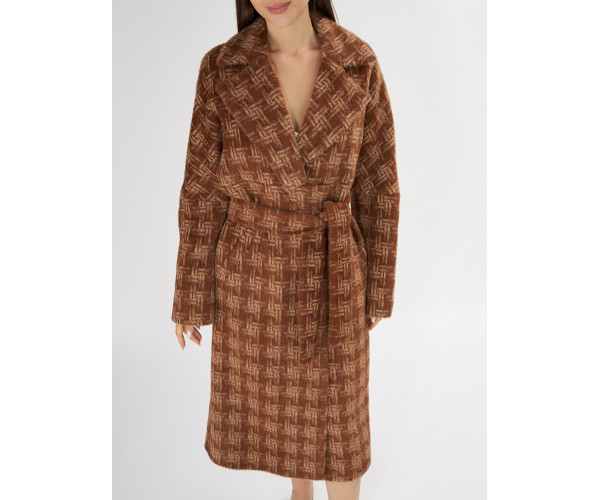 Пальто демисезонное коричневого цвета 4002K