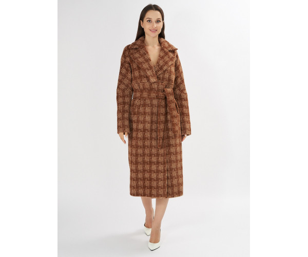 Пальто демисезонное коричневого цвета 4002K