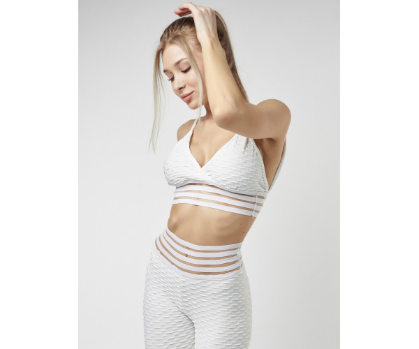 Костюм для фитнеса белого цвета 22094Bl