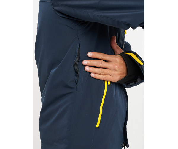 Горнолыжный костюм мужской темно-синего цвета 077010TS