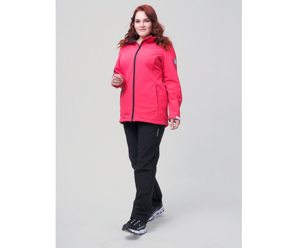 Костюм женский  большого размера розового цвета 02003R